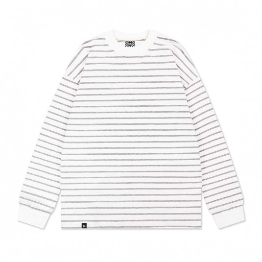 Лонгслив HAIDED 155 RLXD FIRM wht.hr.grey.strps