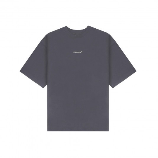 Футболка UNIFORM Heavy minilogo графит/белый