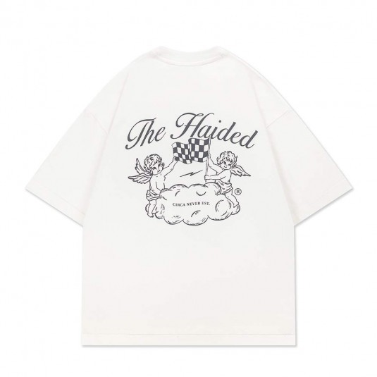 Футболка HAIDED CHECKERED FLAG RLXD HW TEE ecru