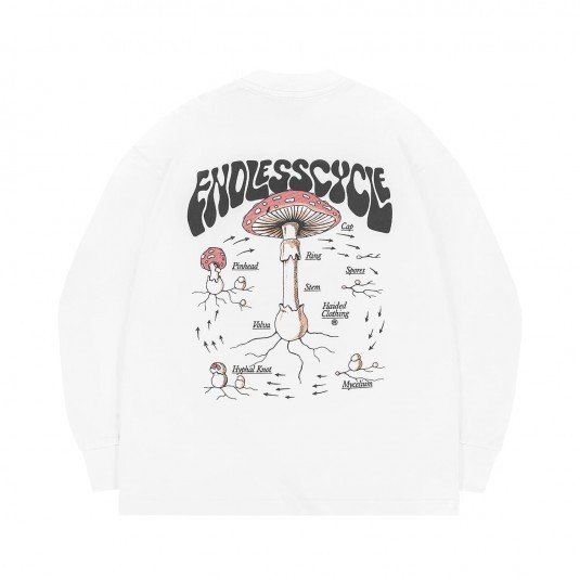 Лонгслив HAIDED ENDLESS CYCLE RLXD FIRM LS TEE white