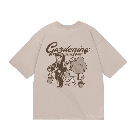 Футболка HAIDED GARDENING RLXD HW TEE grey.beige 
