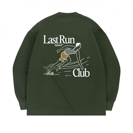 Лонгслив HAIDED LAST RUN RLXD FIRM LS TEE dk.olive 