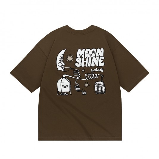 Футболка Haided MOONSHNE RLXD HW TEE carob.brown