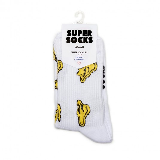 Носки Super Socks Потёкший смайлик