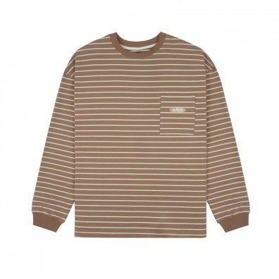 Лонгслив UNIFORM Relaxed Pocket Stripe бежевый