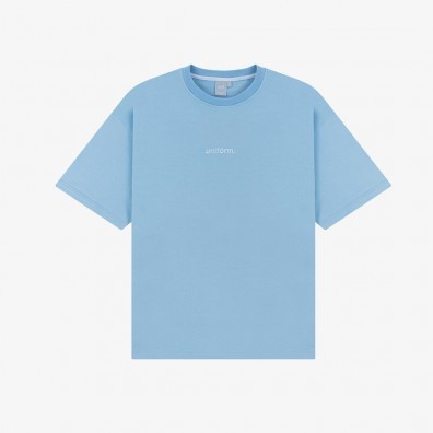 Футболка UNIFORM Relaxed голубая