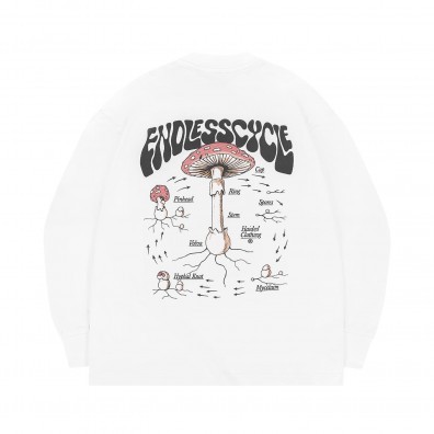 Лонгслив HAIDED ENDLESS CYCLE RLXD FIRM LS TEE white