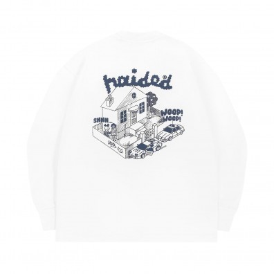 Лонгслив HAIDED GETAWAY RLXD HW LS TEE white