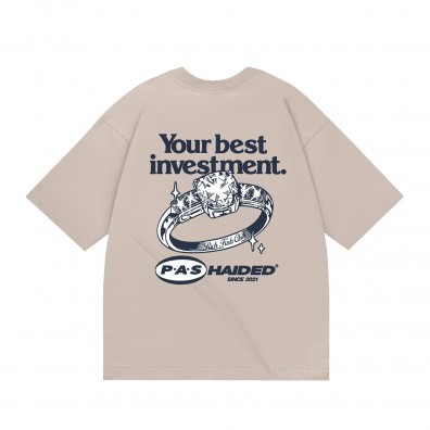 Футболка HAIDED INVESTMENT RLXD HW TEE grey.beige