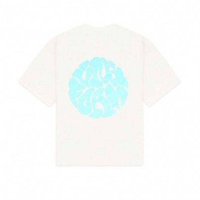 Футболка UNIFORM Heavy Bubble молочный/голубой