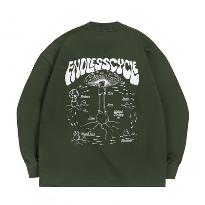 Лонгслив HAIDED ENDLESS CYCLE RLXD FIRM LS TEE dk.olive 