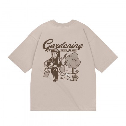 Футболка HAIDED GARDENING RLXD HW TEE grey.beige 