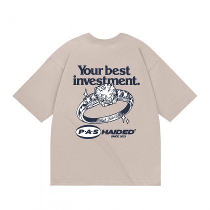 Футболка HAIDED INVESTMENT RLXD HW TEE grey.beige